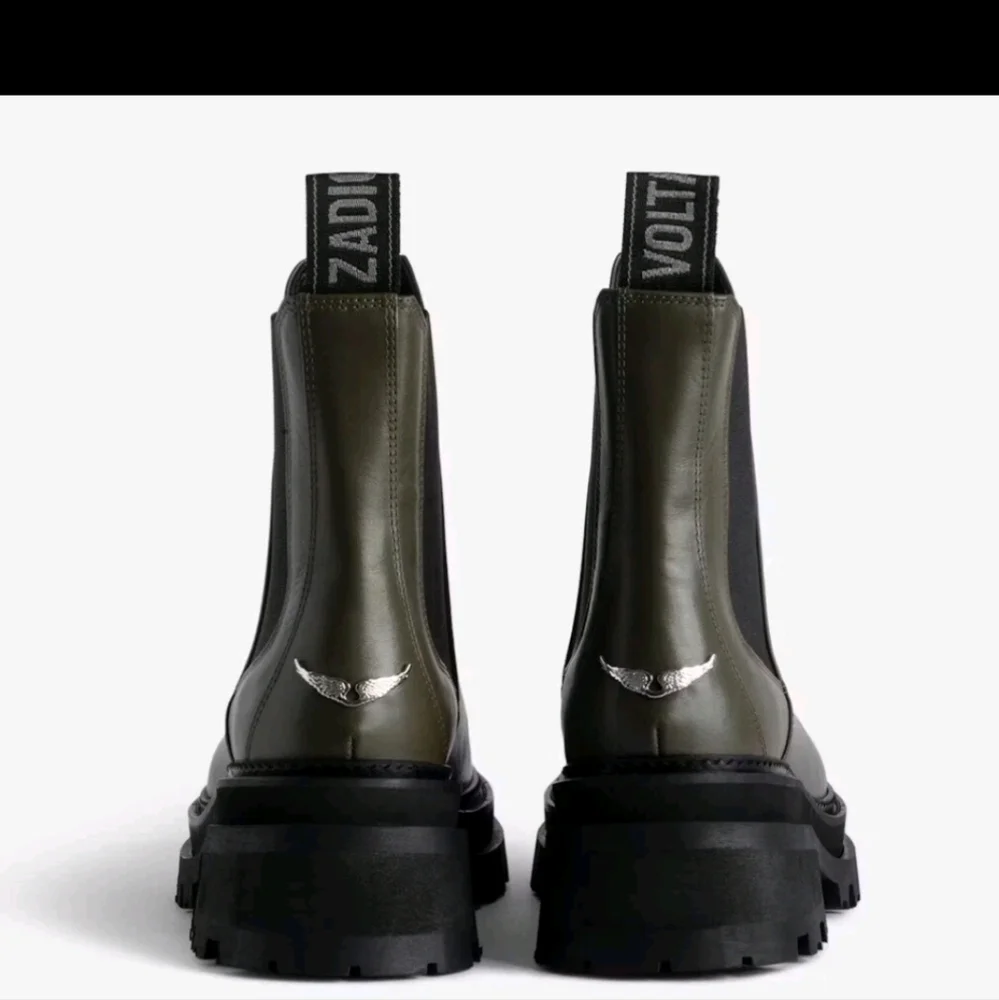 Zadig & Voltaire Ride Chelsea Military Boots Leather $648, Sz 37, NIB!